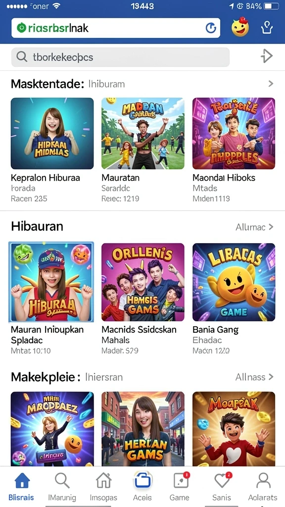 Tampilan antarmuka utama 66MENANG yang menarik.