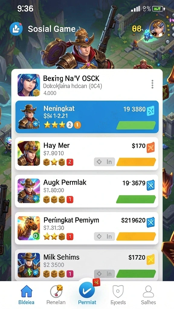 Fitur komunitas untuk berbagi pengalaman bermain.
