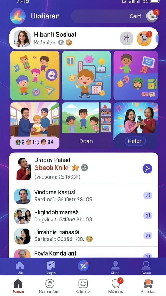 Fitur komunitas untuk berbagi tips dan strategi.