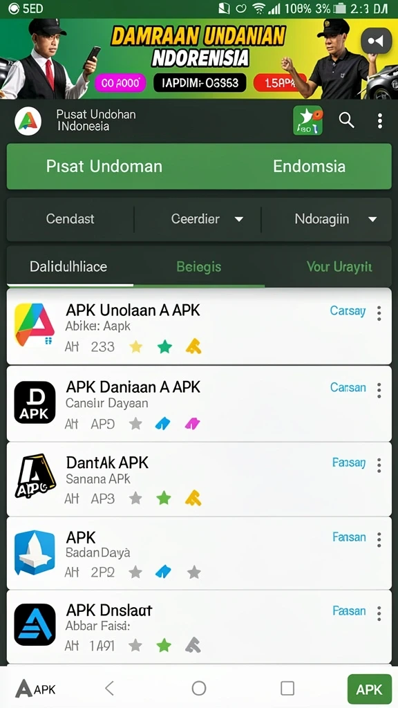 Tampilan antarmuka utama yang menarik dan intuitif.