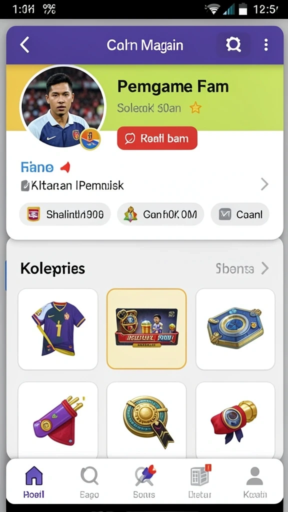 Fitur interaksi sosial untuk bermain bersama teman.