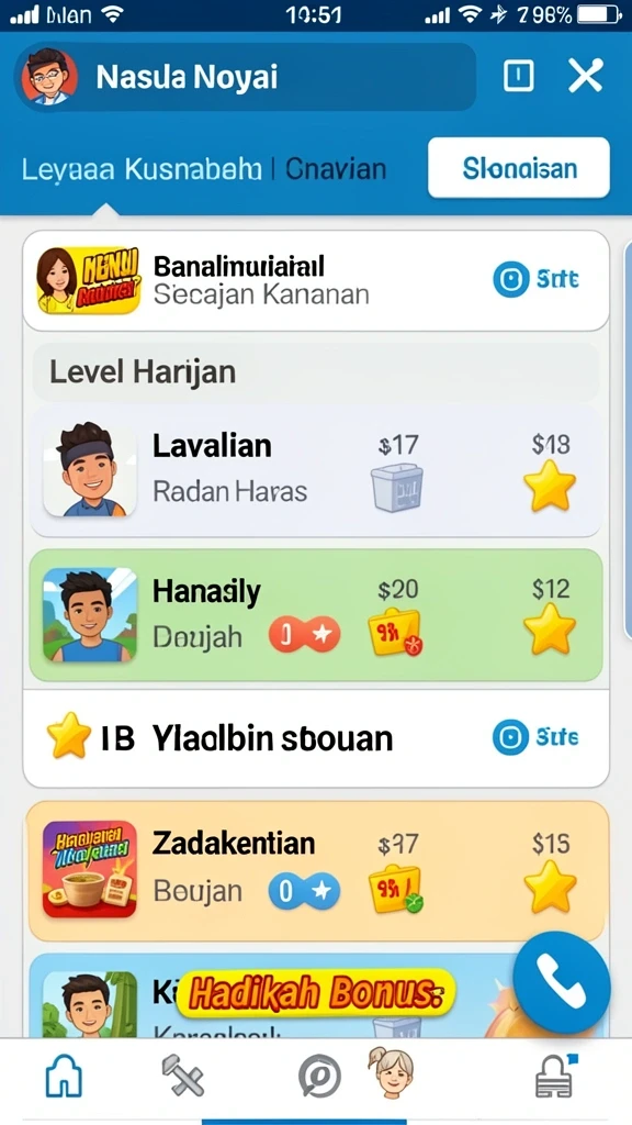 Tampilkan interface permainan yang menarik dan ramah pengguna.