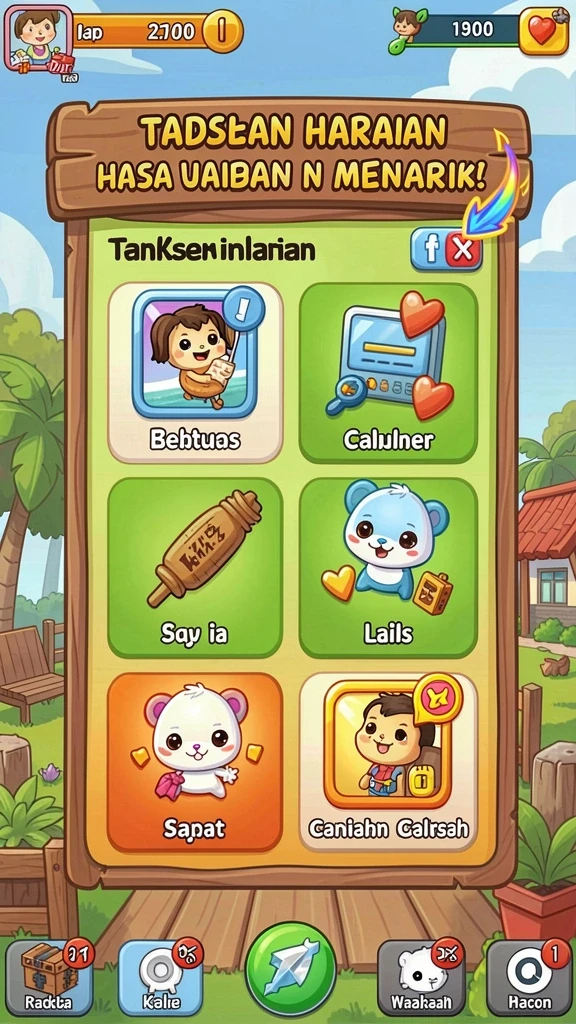 Tangkapan layar menampilkan karakter utama dalam aksi petualangan.