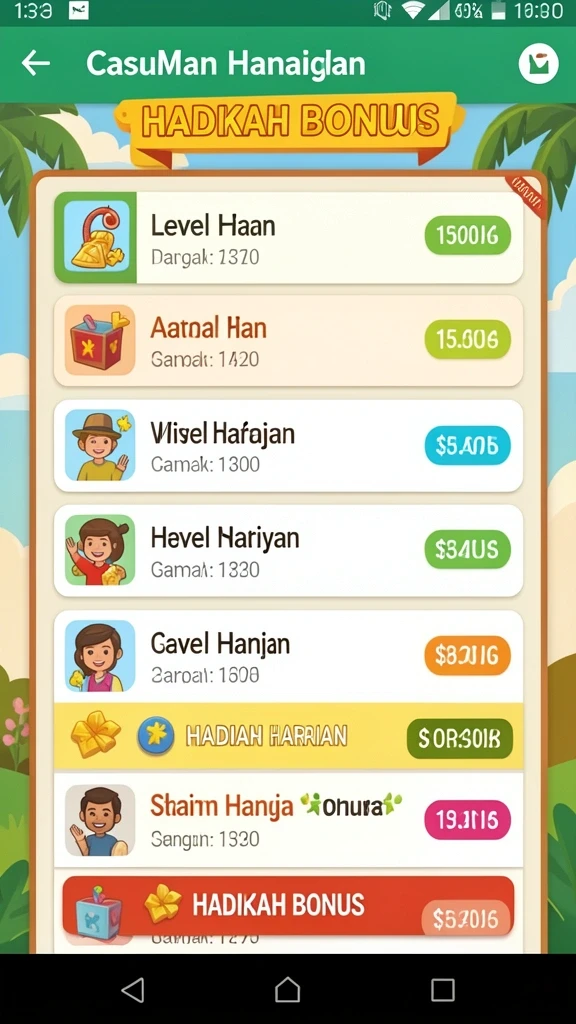 Level permainan yang menarik dan menantang.