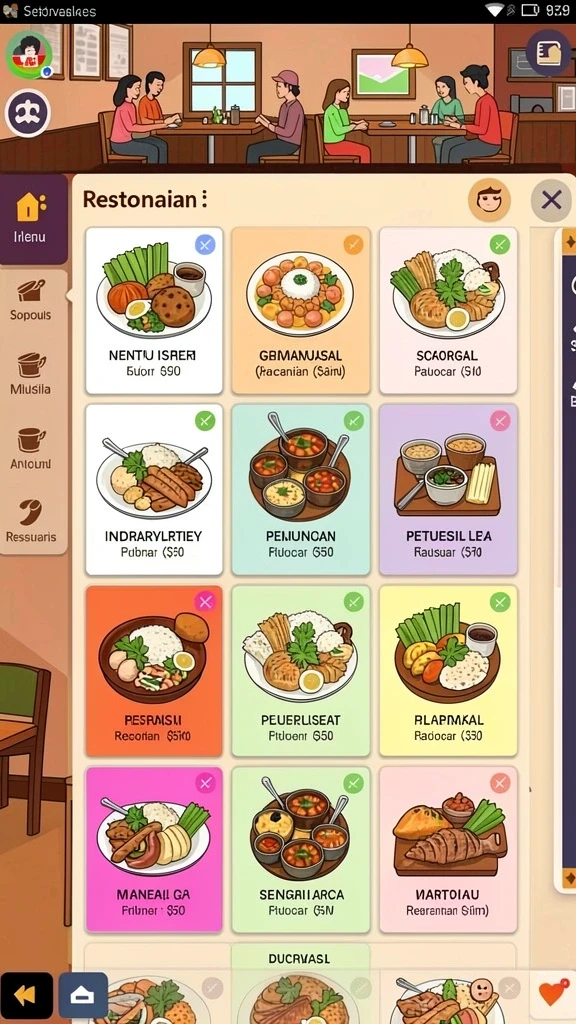 Tampilan antarmuka yang menarik dan user-friendly.