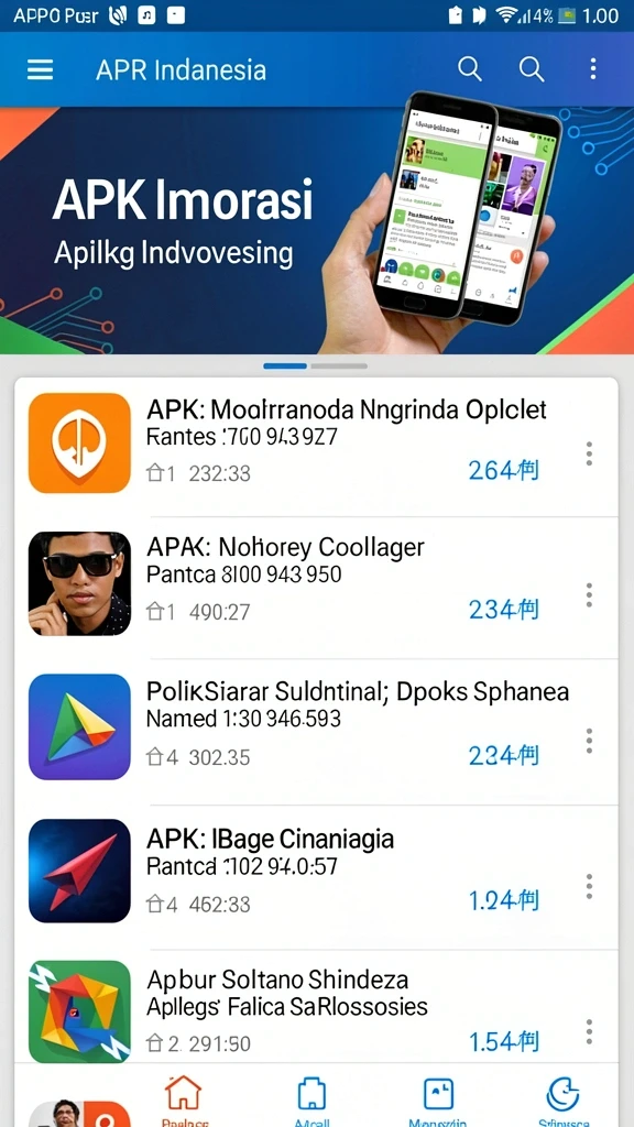 Tampilan awal aplikasi IDR77 yang menarik.