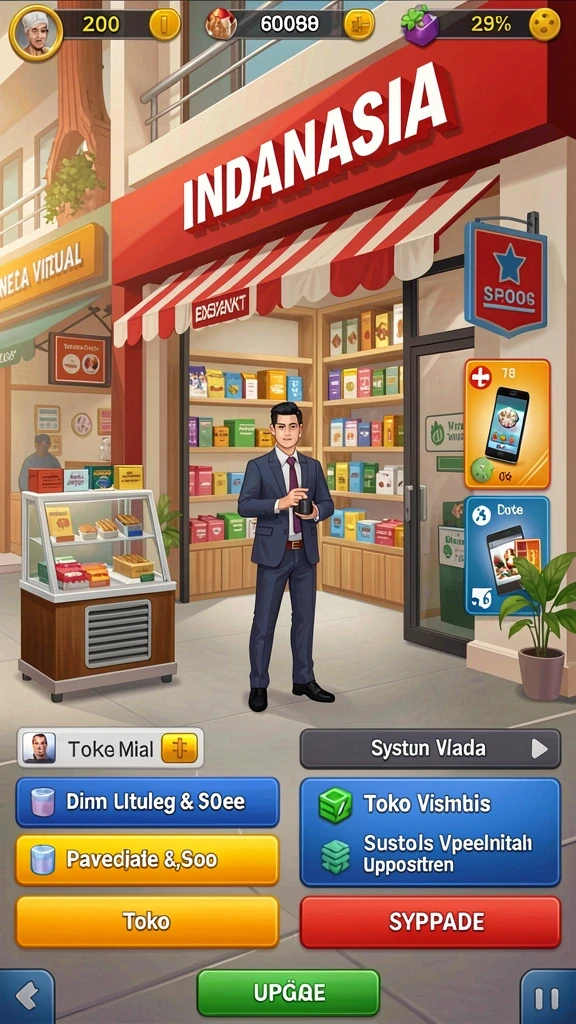 Tampilan karakter yang dapat dipilih oleh pemain.