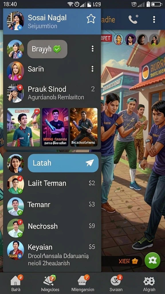 Screenshot menampilkan karakter utama dalam aksi.