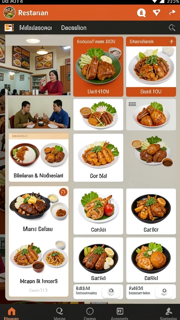 Tampilan menu utama yang menarik dan mudah dinavigasi.