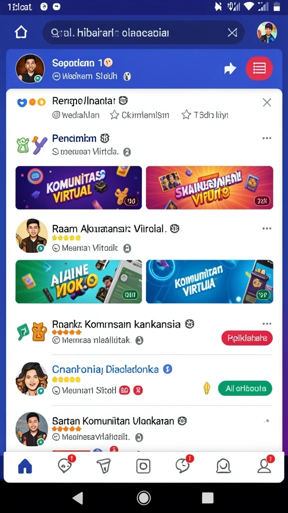 Fitur chatting untuk berinteraksi dengan pemain lain.