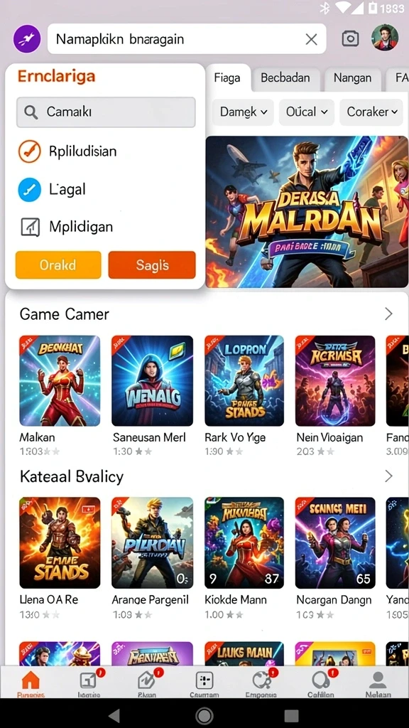 Tampilan grafis yang menarik dan modern.