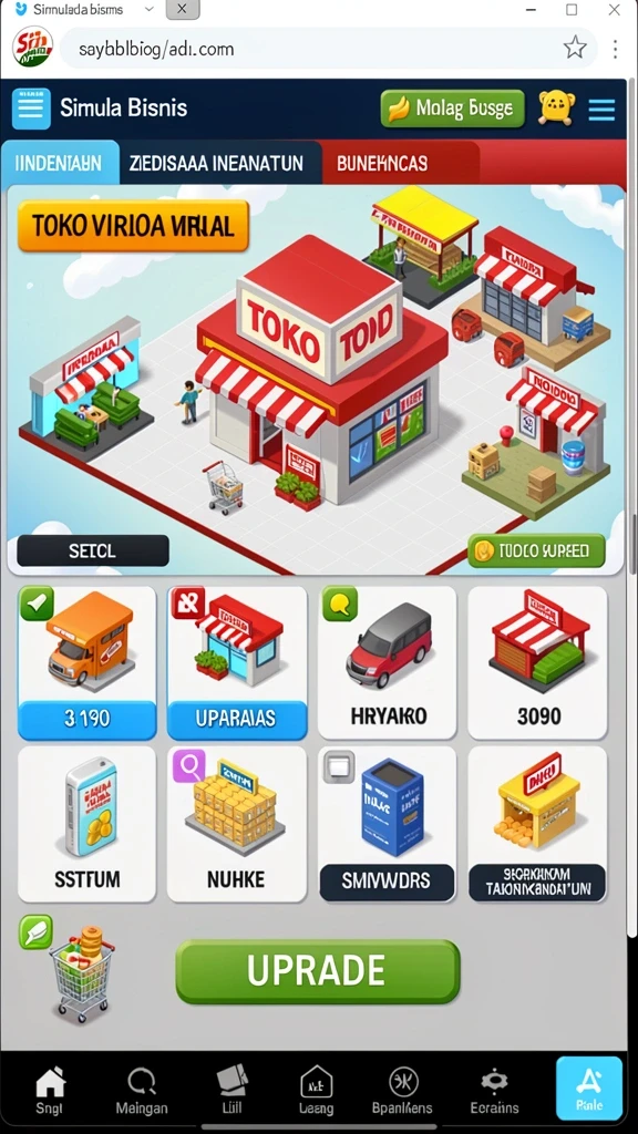 Screenshot menampilkan antarmuka pengguna MPO555 yang menarik.