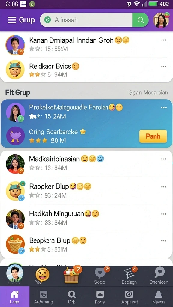 Fitur berbagi pengalaman yang memungkinkan rekomendasi.