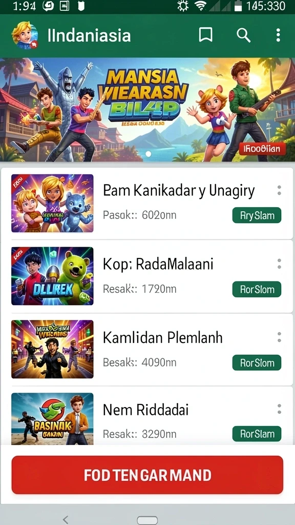 Lingkungan permainan yang detail dan realistis.