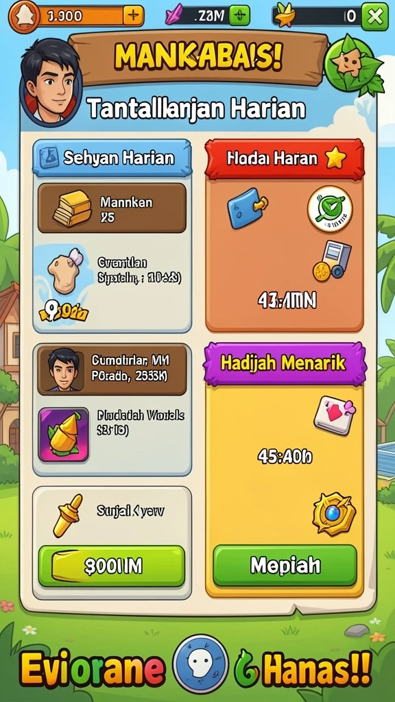 Screenshot menunjukkan fitur bonus yang menggiurkan.